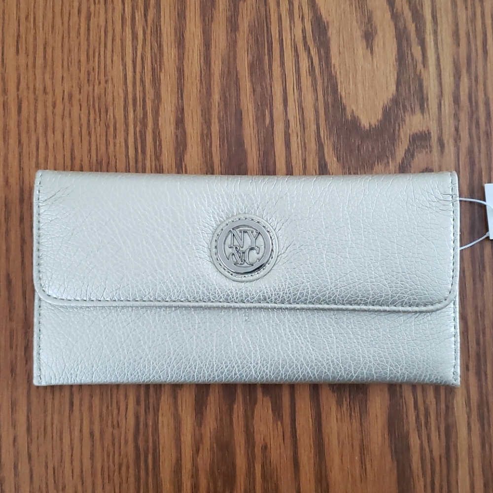 NY & Co Matallic Gold Wallet NWT